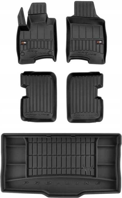 Thumbnail - 3D SET Fußmatten und Kofferraummatte Fiat Panda 3 Fließheck ab 2011