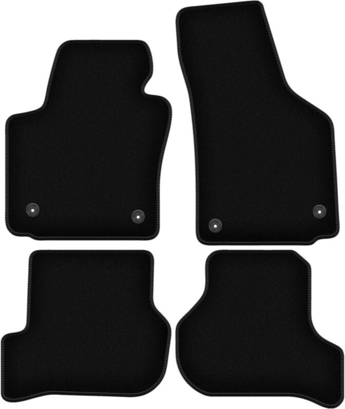 BASIC schwarze Veloursmatten für: Seat Leon II Fließheck (2005-2012)