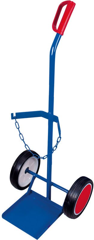 VARIOfit Stahlflaschenkarre 100kg Tragkraft für 20, 40-50 Liter Stahlflaschen Vollgummibereifung