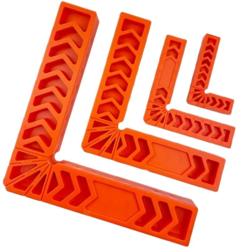 90-Grad-Winkelklemme, Satz mit 4 Positionierungswinkeln, Verbindungsklemme, 80 mm/100 mm/150 mm/200 mm