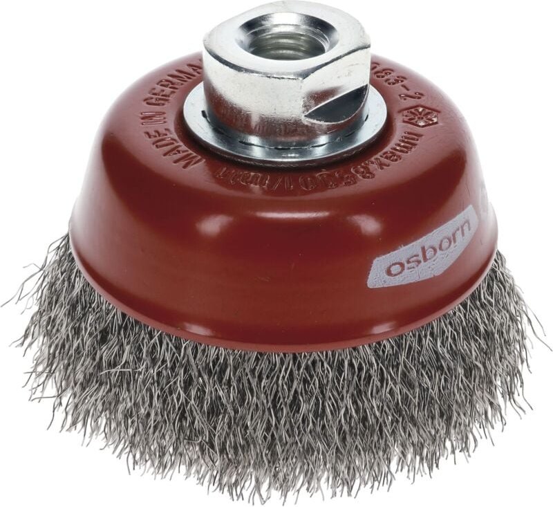 Drahtbürste für Winkelschleifer ø 80mm für Winkelschleifer Topfbürste mit Xtreme Spezialdraht - Stahldrahtbürste, gewell...