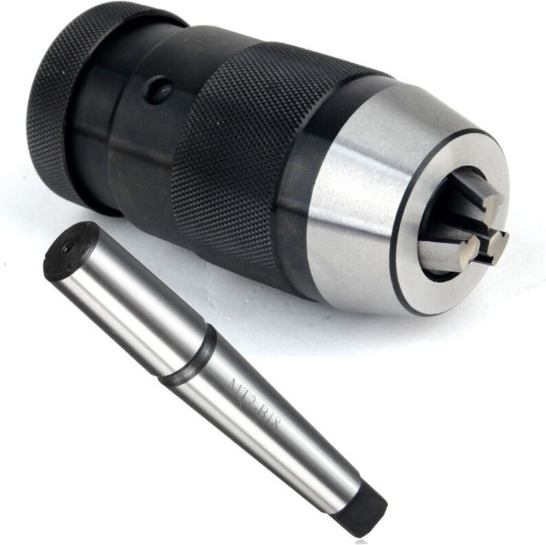 Trade Shop - SELBSTSPANNENDES BOHRFUTTER FÜR DREHBANK-SÄULENBOHRMASCHINEN 1-16mm ANSCHLUSS B18 + MT2 -