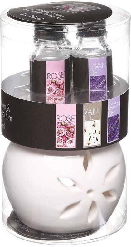 EDM - Parfüm-Brenner und 3er-Set Öle - blumig - 10ml - Atmosphera créateur d'intérieur