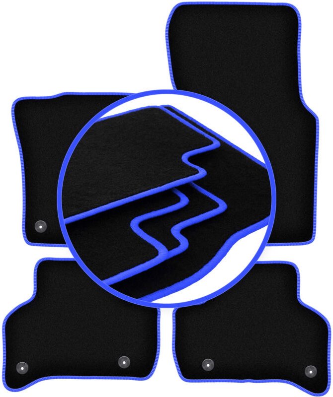 CARLUX-BLUE Autofußmatten für: Jaguar XE Limousine (2015-)