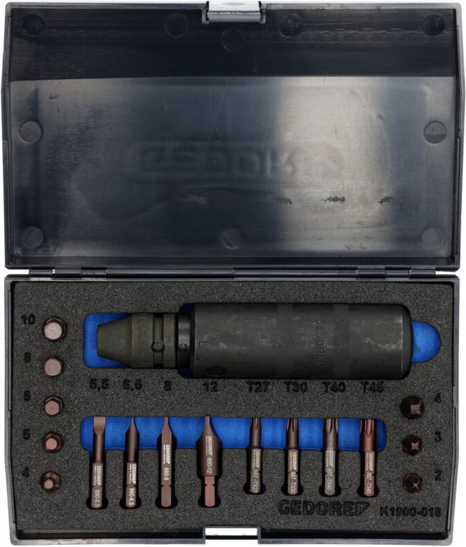 Schraubenlösersatz k 1900-018 18 1/2 ″ in Kunststoffkassette