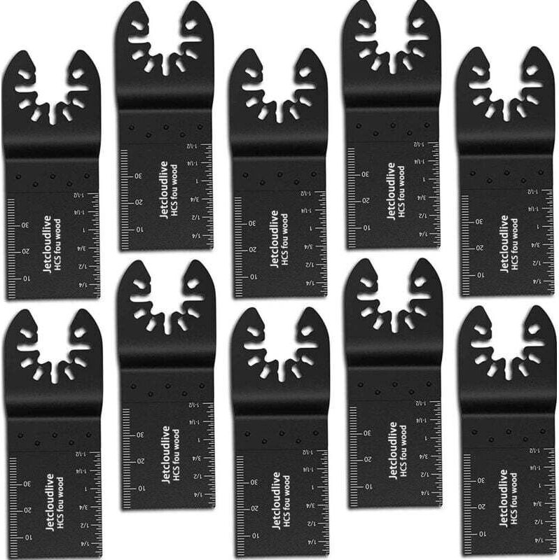 Ulisem10 Stück 34 mm oszillierende Klinge, Mehrzweck-Heimwerkerwerkzeuge aus Kohlenstoffstahl zum Sägen, Schneiden, Scha...