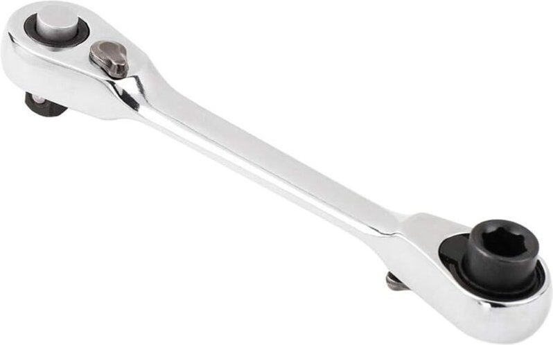 BEBUSINGOTO 1/4 Zoll Doppelseitige Schnellsteckschlüssel-Ratschenschlüssel Hebel Tragbarer Chrom-Vanadium-Stahl-Schraube...