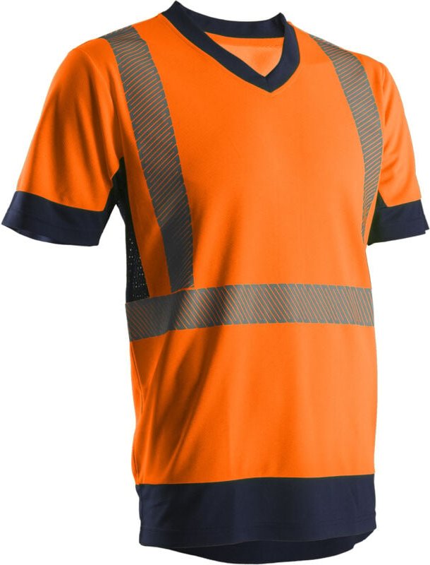 Arbeits-T-Shirt Kurzarm Hochsichtbarkeit KYRIO - Neonorange XL - 52/54