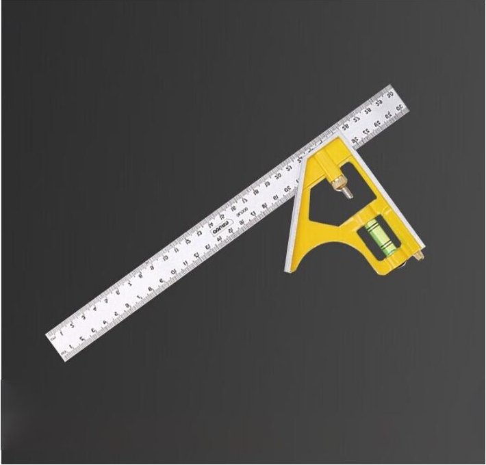 Mehrzweck-Kombinationswinkel – 300 mm – aktives rechtwinkliges 90-Grad-Lineal aus Edelstahl