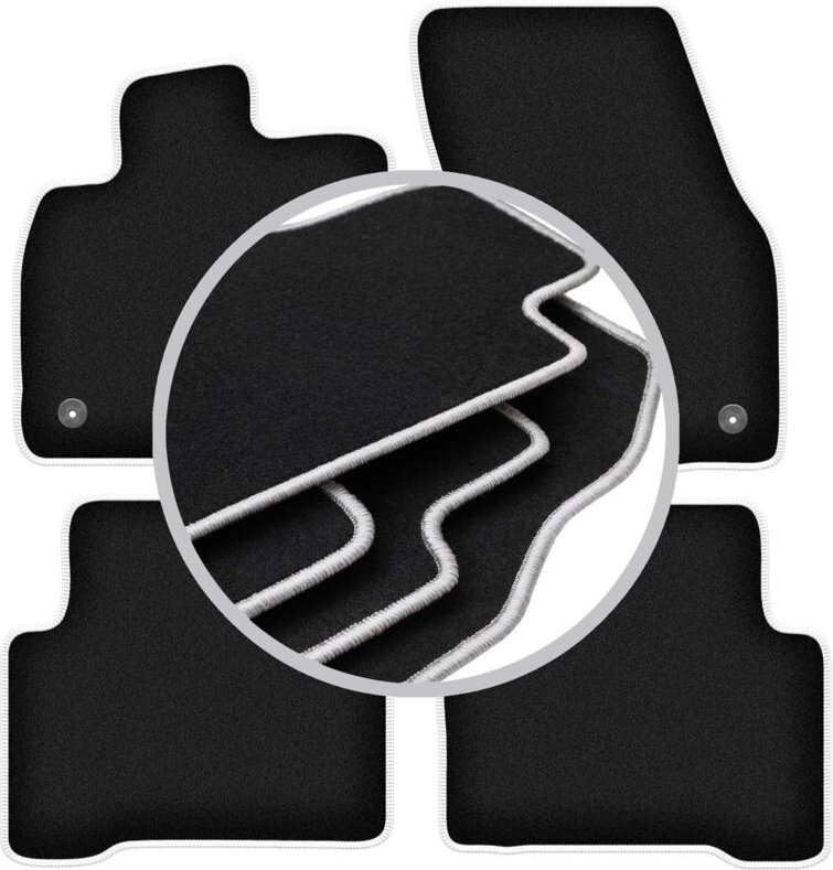 CARLUX-SILVER Autofußmatten für: Volkswagen Touran II Minivan (2016-)