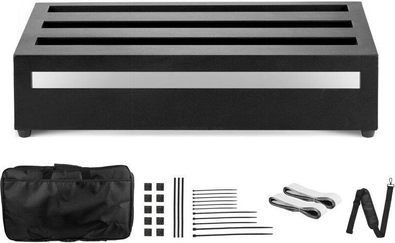 Mophorn - Gitarrenpedalboard, 20' x 11', leichtes 2,2 lbs Effektpedalboard aus Aluminiumlegierung, inkl. Tragetasche, Kl...