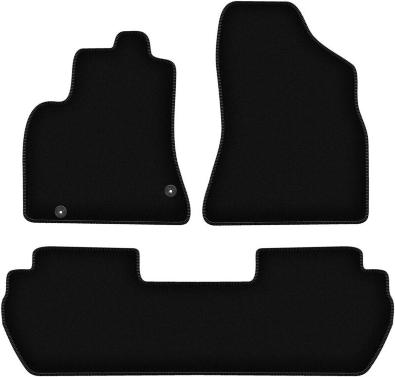 BASIC schwarze Veloursmatten für: Peugeot Partner II Tepee (2008-2018)