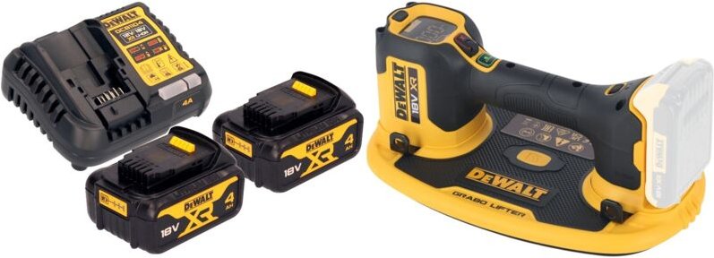 Dce 590 M2 Akku Vakuum Heber 18 v 120 kg + 2x Akku 4,0 Ah + Ladegerät - Dewalt