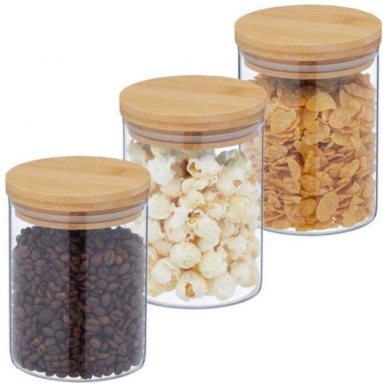 3 stk vorratsglaser in verschiedenen groen 8830