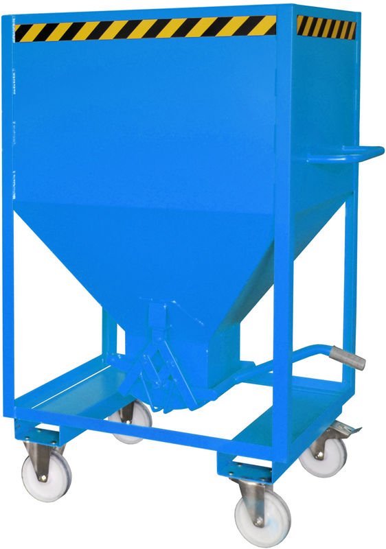 Bauer Silobehälter SRE 600, lackiert, Lichtblau