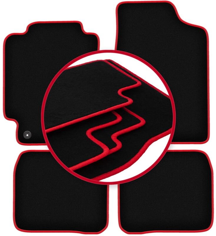 CARLUX-RED Autofußmatten für: Toyota Corolla E10 Fließheck, Kombi, Limousine (1992-1997)