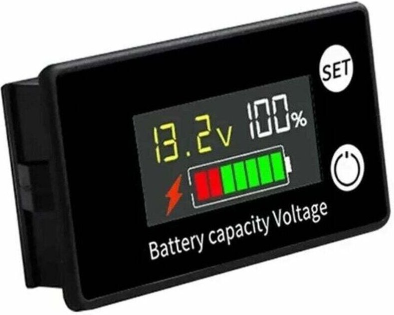 KZQ - DC-DC-Batterievoltmeter 8V-100V für Blei-Säure- und Lithiumbatterien, 12V 24V 48V, LCD-Display