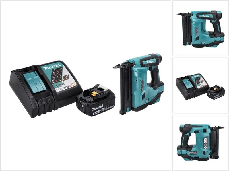 Dbn 500 RF1 Akku Stauchkopfnagler 18 v 15-50 mm + 1x Akku 3,0 Ah + Ladegerät - Makita