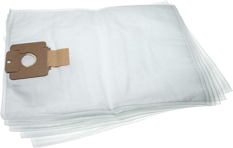 5x Staubsaugerbeutel kompatibel mit Nilfisk maxxi wd 3 Staubsauger - Mikrovlies, 53,3cm x 39,8cm, Weiß - Vhbw