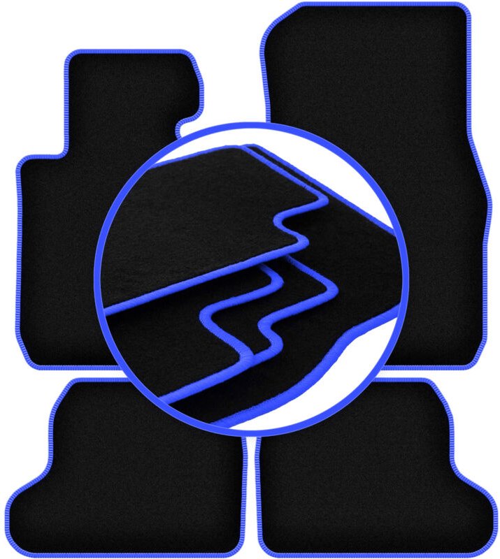 CARLUX-BLUE Autofußmatten für: BMW 1 F22 Coupé (2011-2019)