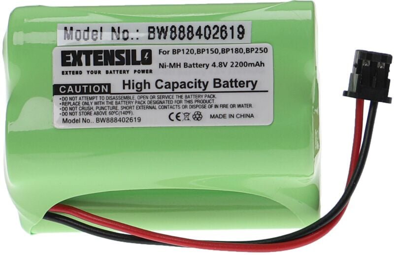 Extensilo - Akku kompatibel mit Icom IC-T22A, IC-T42A, IC-T7A, IC-T7H, IC-W31A, IC-W32A Funkgerät, Walkie Talkie (2200mA...