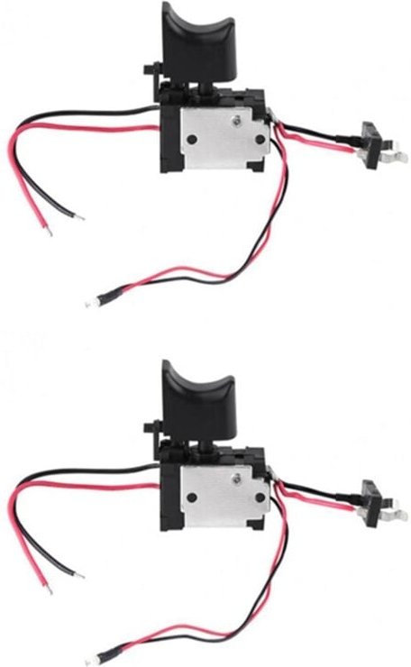 2X DC7.2-24V Bohrmaschine Schalter Batterie Bohrschrauber Geschwindigkeits Regler AuslöSer Licht Werkzeug Teile für