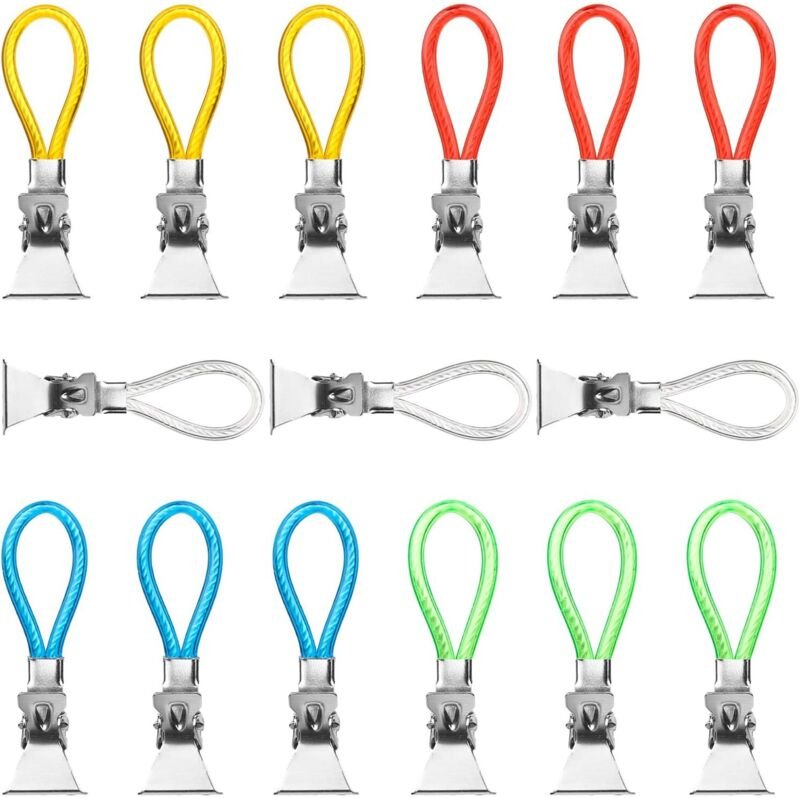 15-teiliger Geschirrtuchhalter, Küchenhandtuchhalter, Geschirrtuchhaken, Handtuchclip aus Metall, Küchenhandtuchhalter, ...