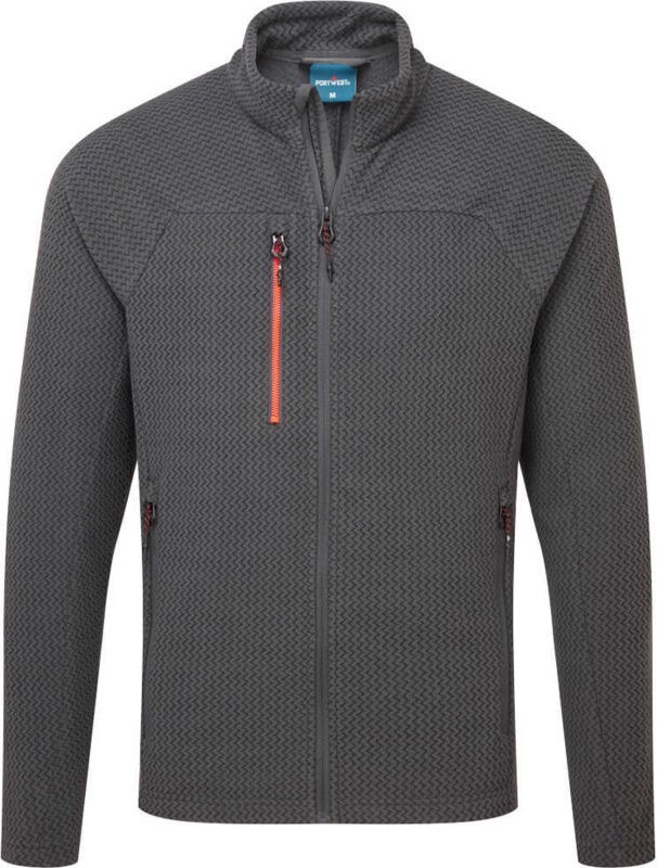 Strukturierte Fleece EV4 Grau Metall 2XL