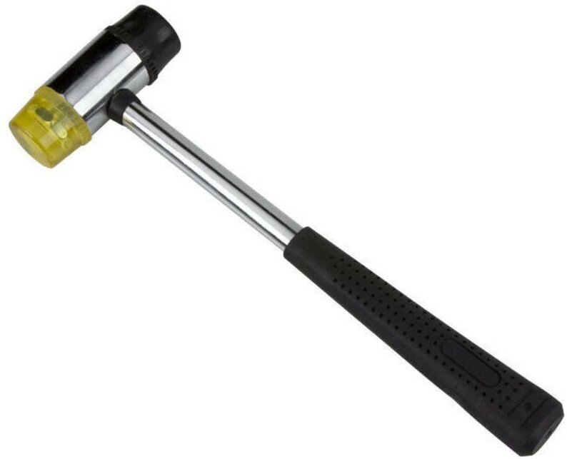 27-mm-Gummihammer, rutschfester Gummigriff, doppelseitiger weicher Hammer für Leder, Schmuck und Heimwerkerarbeiten