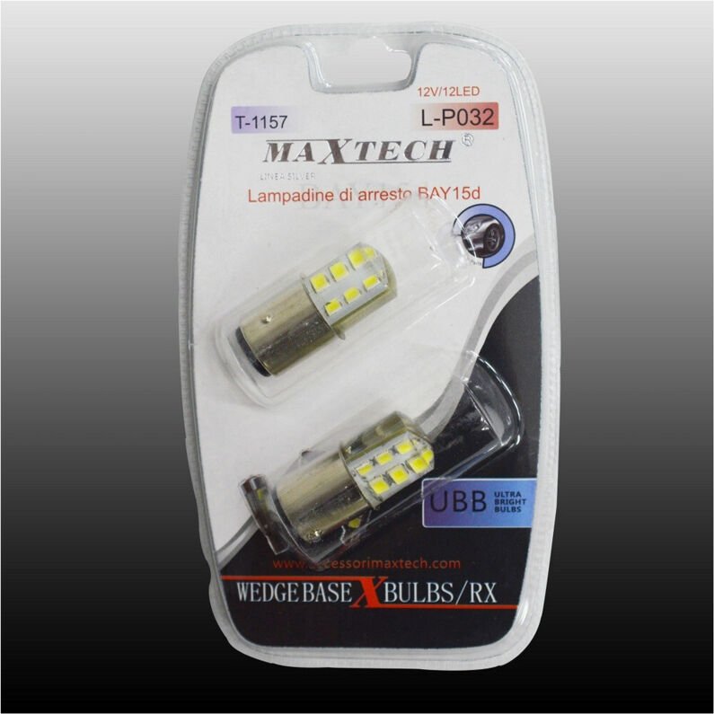 Maxtech - Trade Shop - BA15D 12V / 12LED Bremsleuchten Ultrahelle Lampen L-P032 -