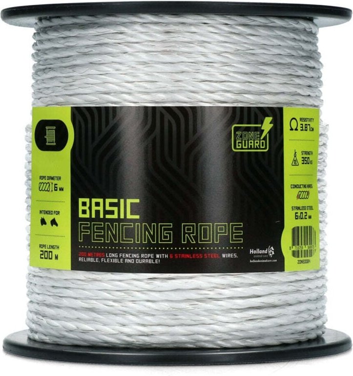 Zoneguard 6 mm basic zaunseil wei 200 m