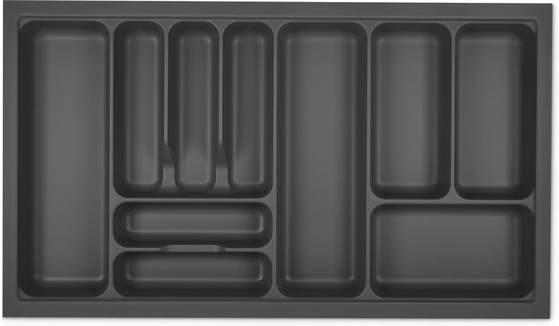 Thumbnail - So-tech - orga-box i Besteckeinsatz 819 x 473 oriongrau mit Perlstruktur und Anti-Rutschbeschichtung für Tandembox Antar...