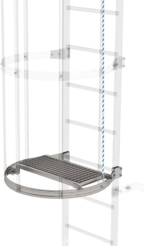 Munk - Günzburger Steigtechnik Zwischenplattform klappbar 600 x 300 mm Edelstahl - 068960