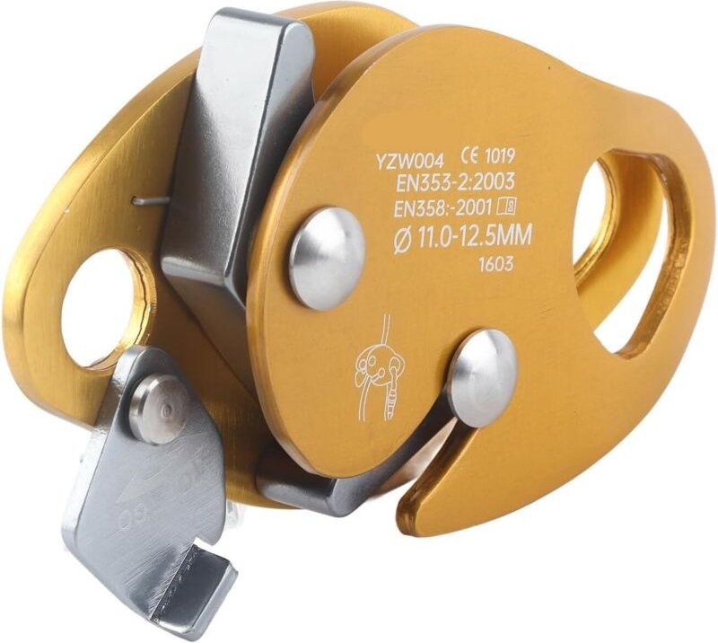 11, 12,5 mm Abstiegs- und Bremsseil für Kletterausrüstung, Klemme aus Aluminium-Magnesium-Legierung für sicheres Abseile...