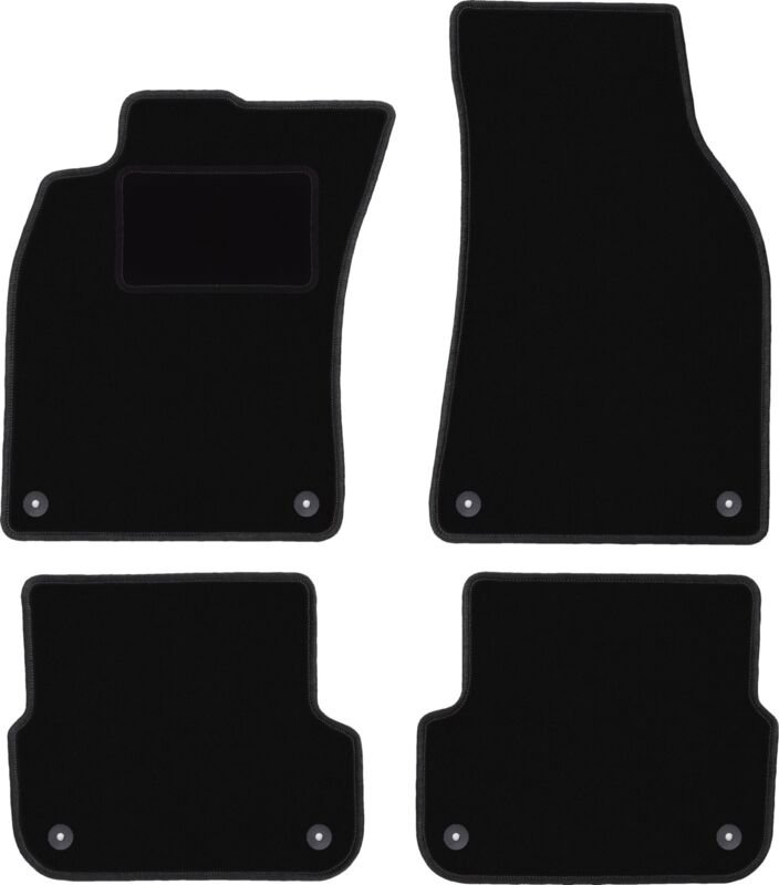Schwarze Veloursmatten für: Audi A6 C6 Limousine, Kombi, Avant (2004-2006)