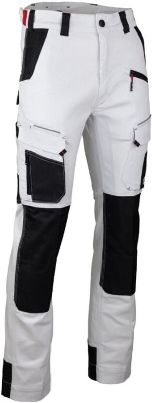 Cellule Stretch Zweifarbige Hose mit Kniepolstertaschen - Weiß/Nachtgrau - T.42 LMA 1870-42