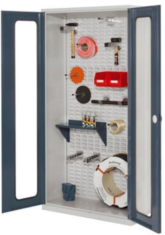 Kappes ®RasterPlan Werkstückschränke 1950x1000x410mm mit Sichtfenstertüren anthrazitgrau