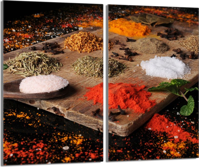 Glasschutzplatte für den Herd 2x30x52 Gewürze