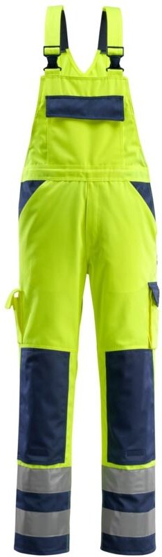 Mascot SAFE COMPETE Warnlatzhose mit Knietaschen Barras Gr. 90C44 gelb/marine