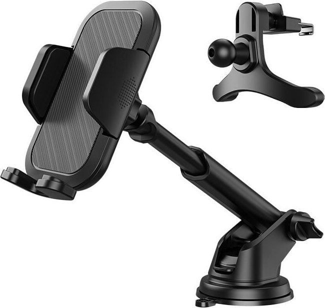 Auto-Telefonhalterung, universelle Auto-Telefonhalterung mit Clip und Saugnapf, 360°-Drehung, Einhandbedienung.