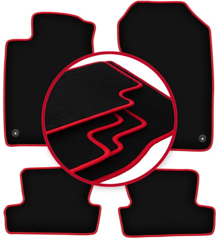 CARLUX-RED Autofußmatten für: Honda CR-Z Coupé (2010-2016)