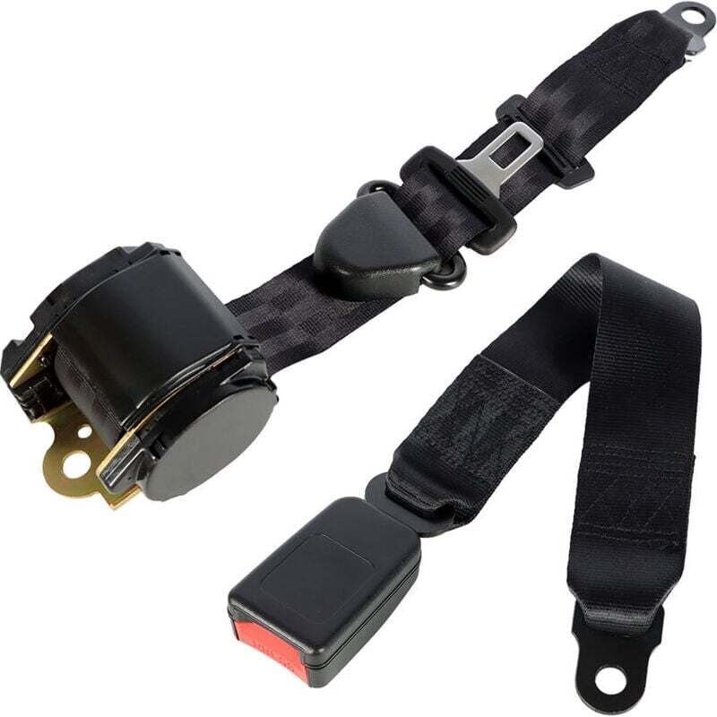 Cintura di sicurezza per auto universale regolabile a 3 punti, Cintura di sicurezza telescopica per auto, Accessori auto...