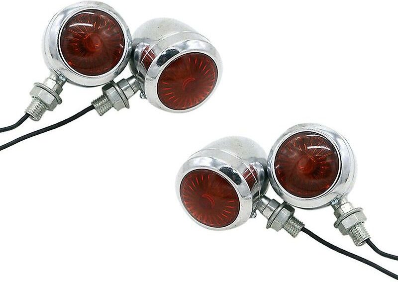 Woosien - 4pc Chrome Motorrad Blinker Licht Led Motor Lampe Birne Für Cafe