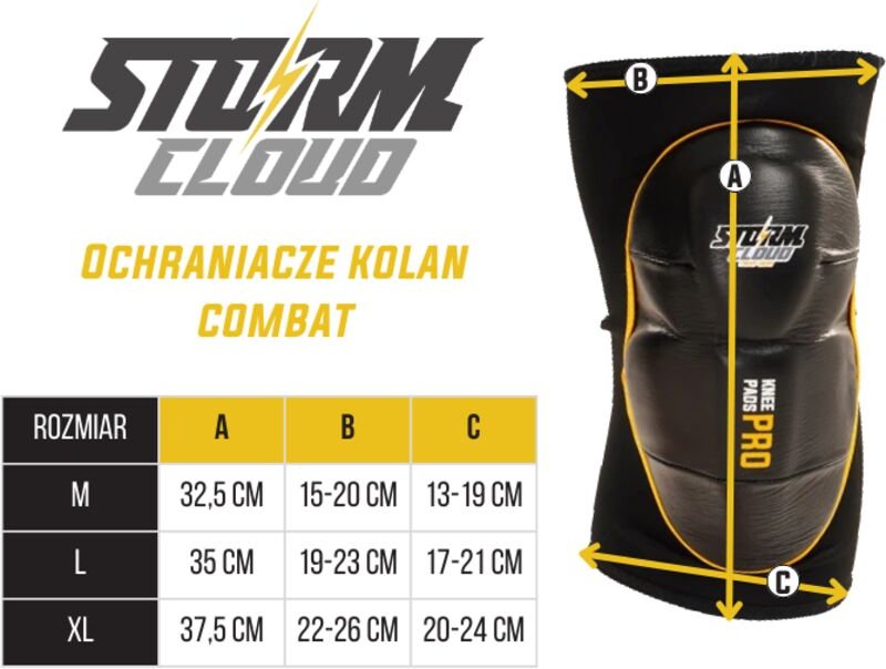 StormCloud Combat Knieschützer Schwarz XL