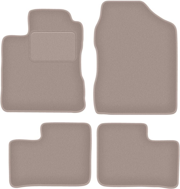 Beige Veloursmatten für: Daihatsu Cuore VI Schrägheck (2003-2007)