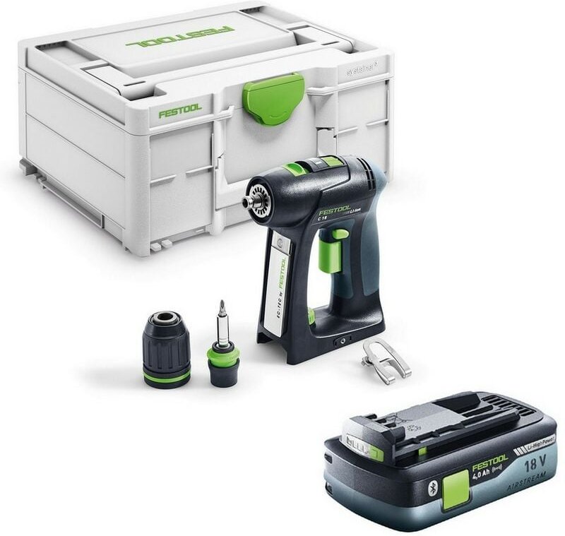 Festool Bohrschrauber C 18-Basic + Akkupack BP 18 Li 4,0 HPC-ASI 577050