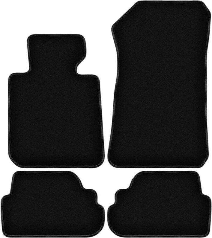 BASIC schwarze Veloursmatten für: BMW 1 E81 Fließheck (2007-2012)