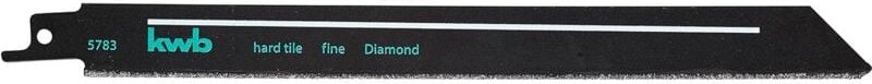 KWB - Säbelsägeblätter Diamant für Fliesen- und Keramikbearbeitung, diamantbestreut, flexibler hcs Stahl, schwarz lackie...