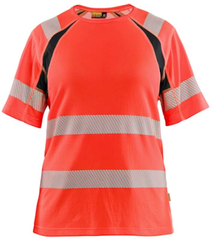 Hochsichtbares Arbeitst-Shirt für Damen 3503 - Rot/Schwarz M