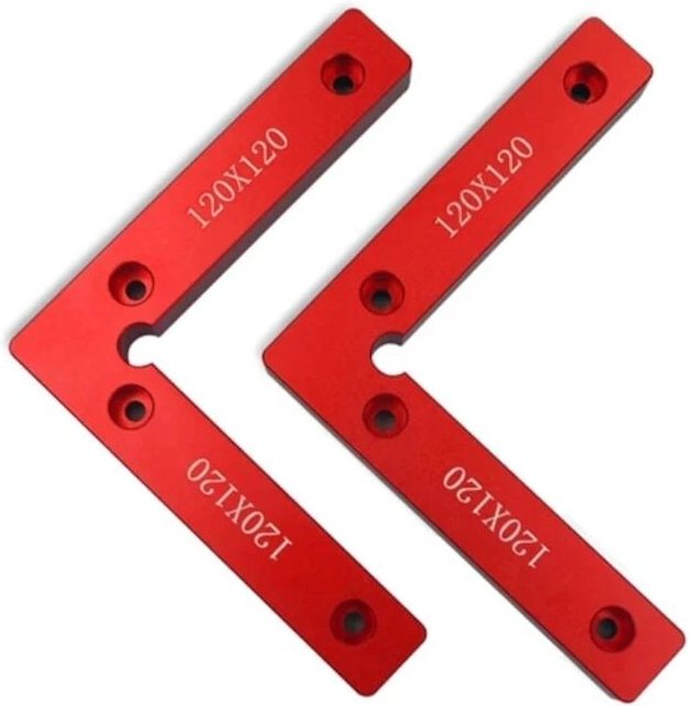 Stück Aluminium 90 Grad Präzisionspositionierungs-L-Quadrate Blockpositionierungslineal - 120 mm